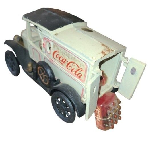 Vintage Coca Cola Cast Wagon delivery truck vtg antique retro red bottles wheels - Picture 2 of 16